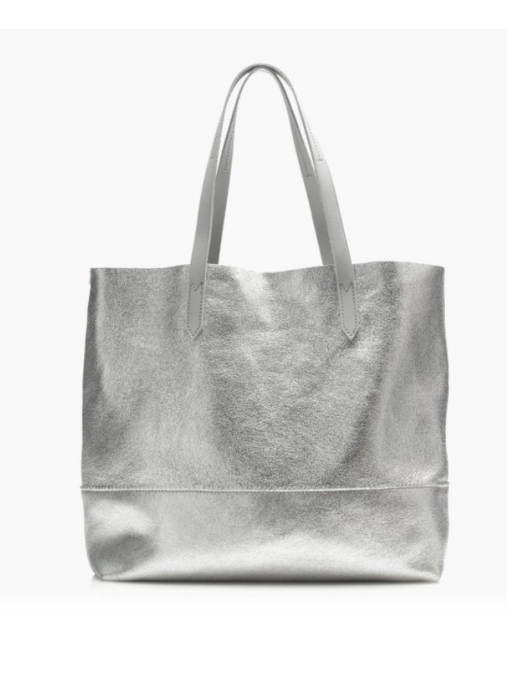 J.Crew Downing Tote in Metallic Leather